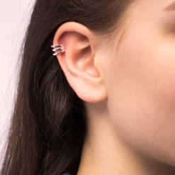 Anneau pour oreille - Silver Stripes