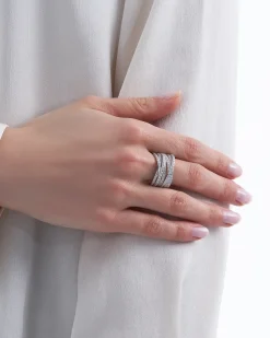 Bague - Crossed Silver
