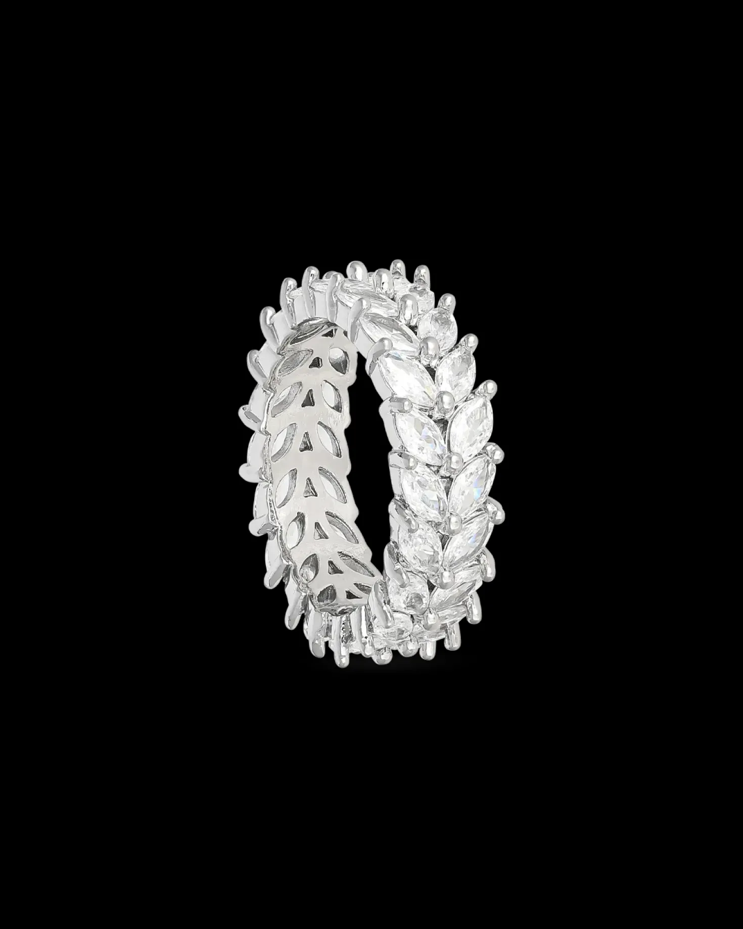 Bague - Zirconia Leaves