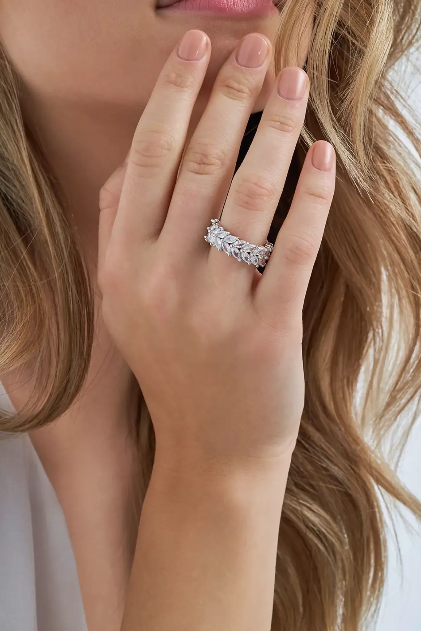 Bague - Zirconia Leaves