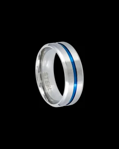 Bague pour homme - Blue Stripe