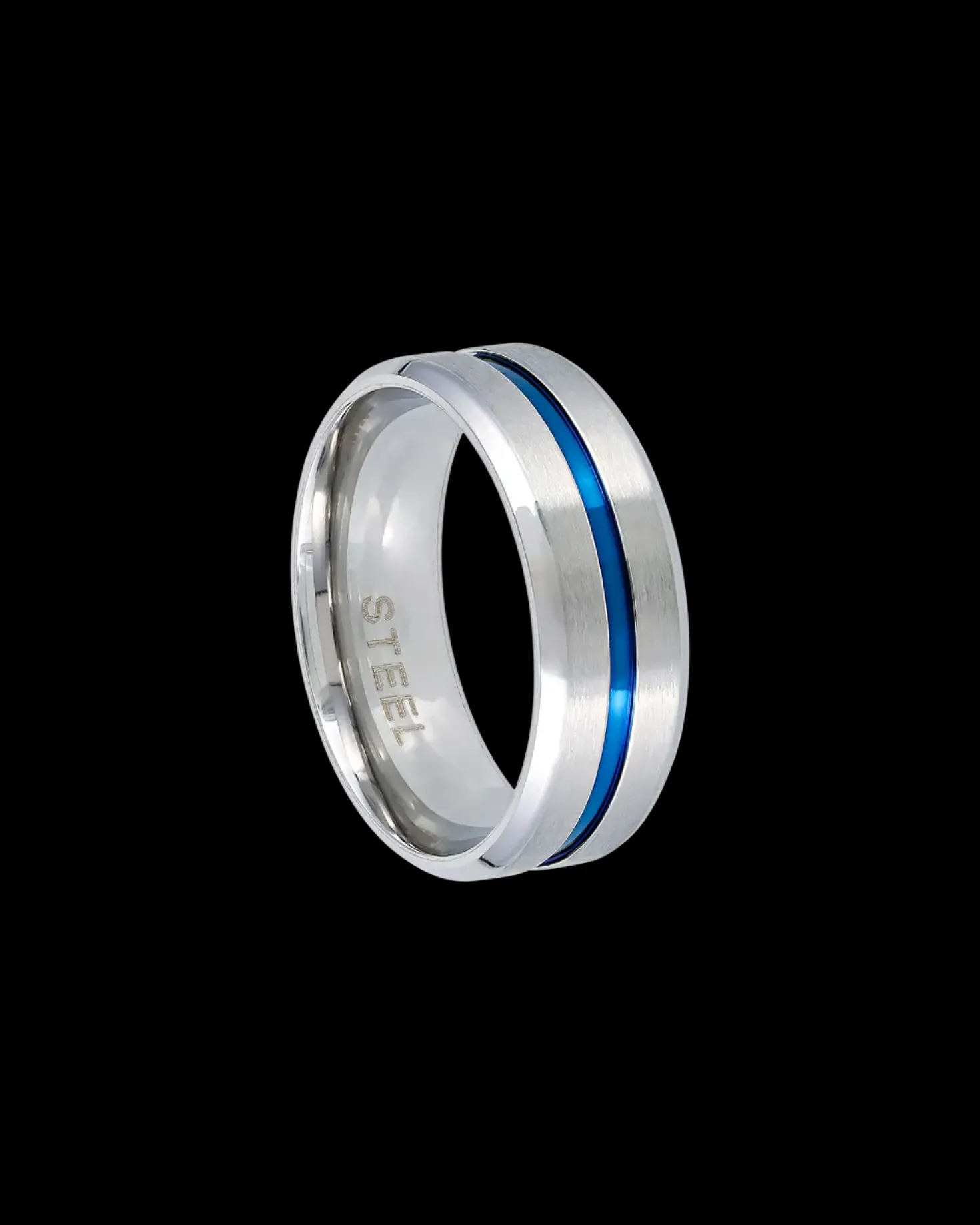 Bague pour homme - Blue Stripe