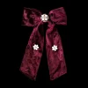 Barrette - Burgundy Bow
