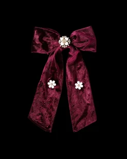 Barrette - Burgundy Bow