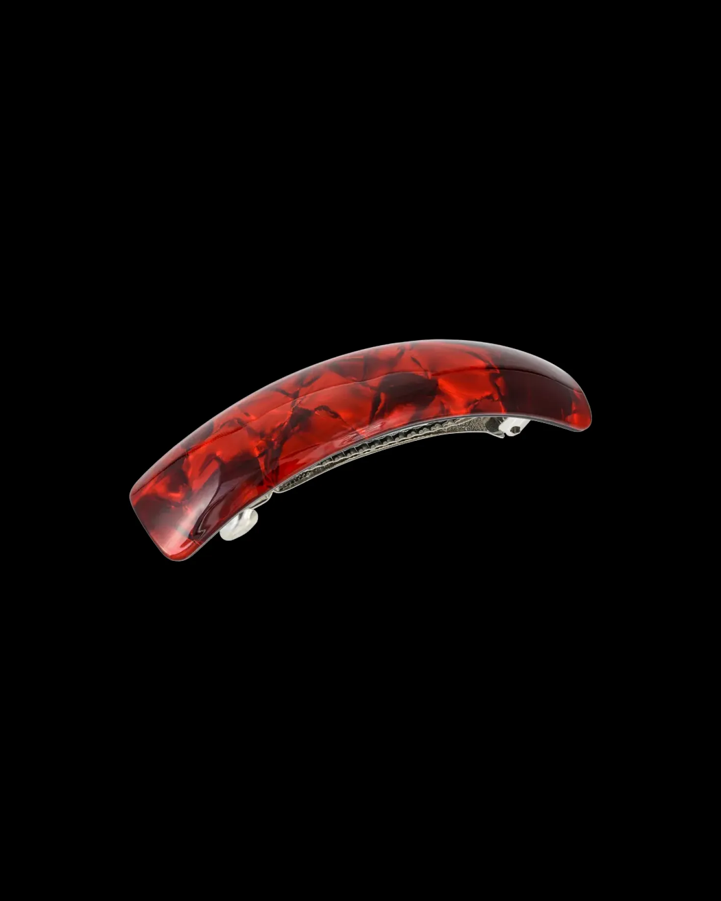 Barrette - Red Marble