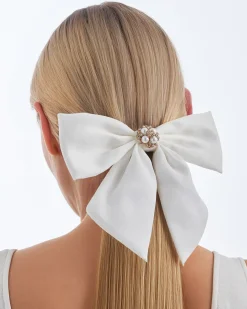Barrette - White Bow