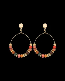 Boucles d'oreilles - Colourful Agate