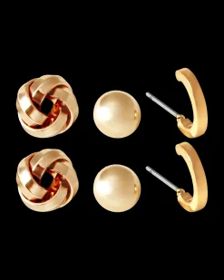 Boucles d'oreilles - Set Gold x3