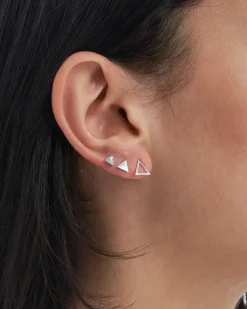 Boucles d'oreilles - Silver Triangle Trio