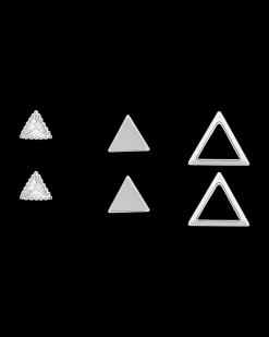 Boucles d'oreilles - Silver Triangle Trio