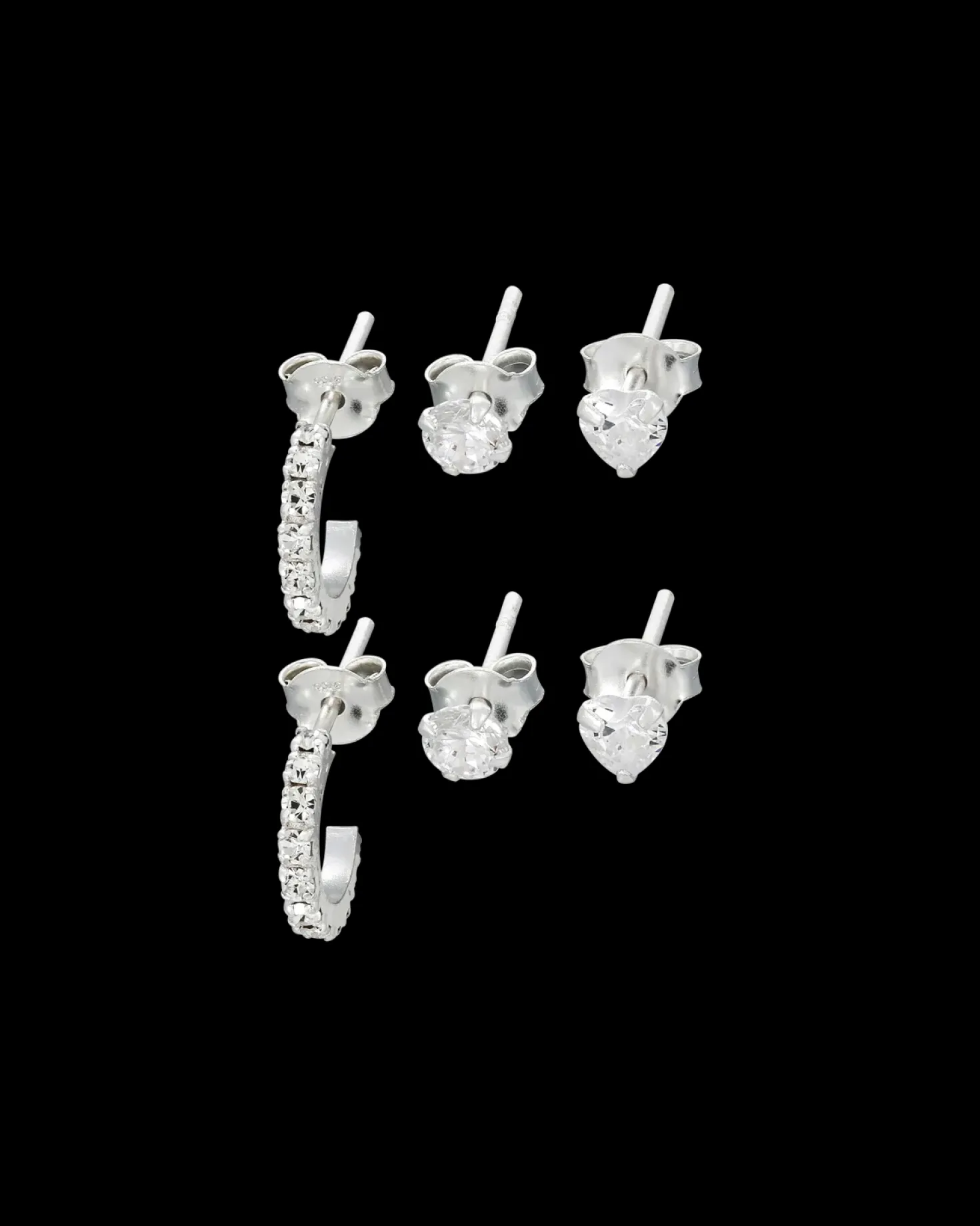 Boucles d'oreilles - Triple Silver
