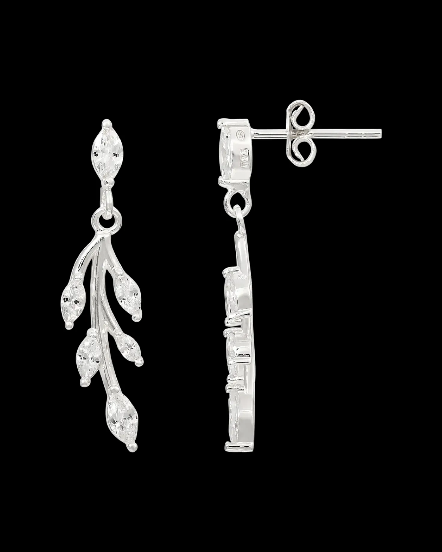 Boucles d’oreilles - Zirconia Leaves