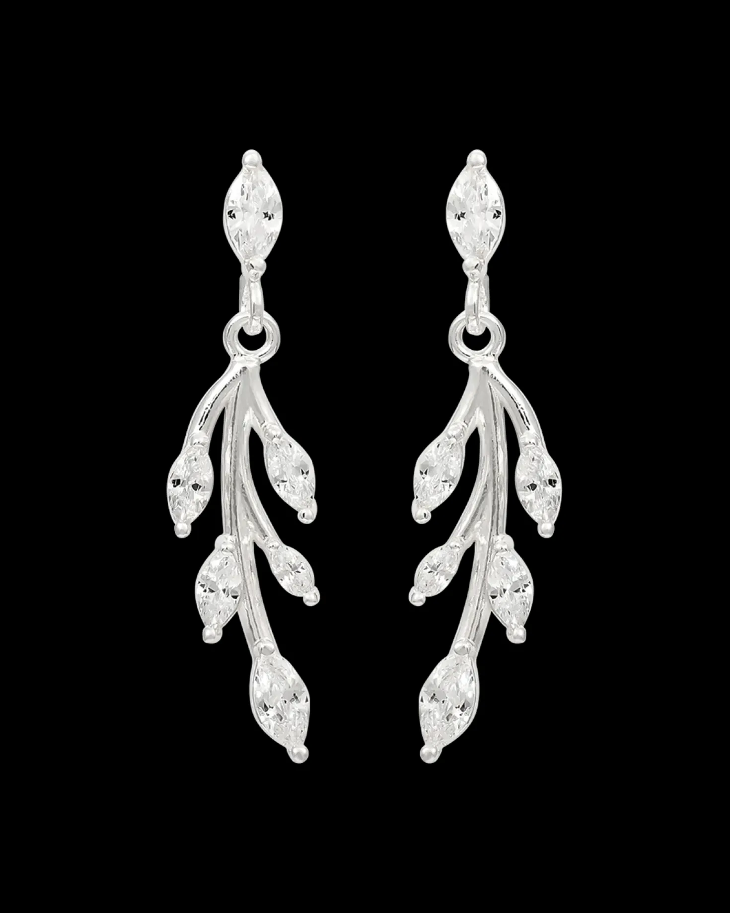 Boucles d’oreilles - Zirconia Leaves