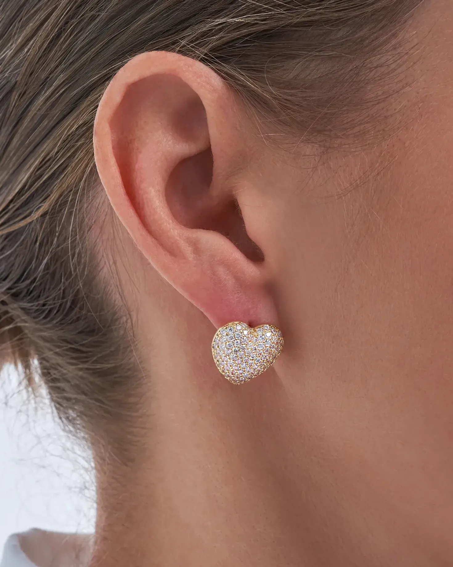 Boucles d'oreilles - Zirconia Hearts