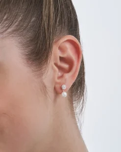 Boucles d'oreilles argentées - Pearls