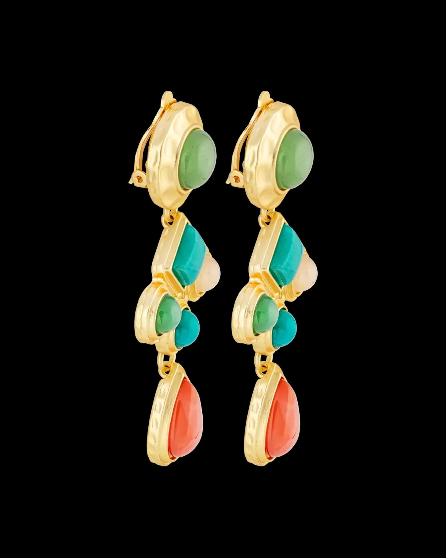 Boucles d'oreilles clips - Geometric Vintage