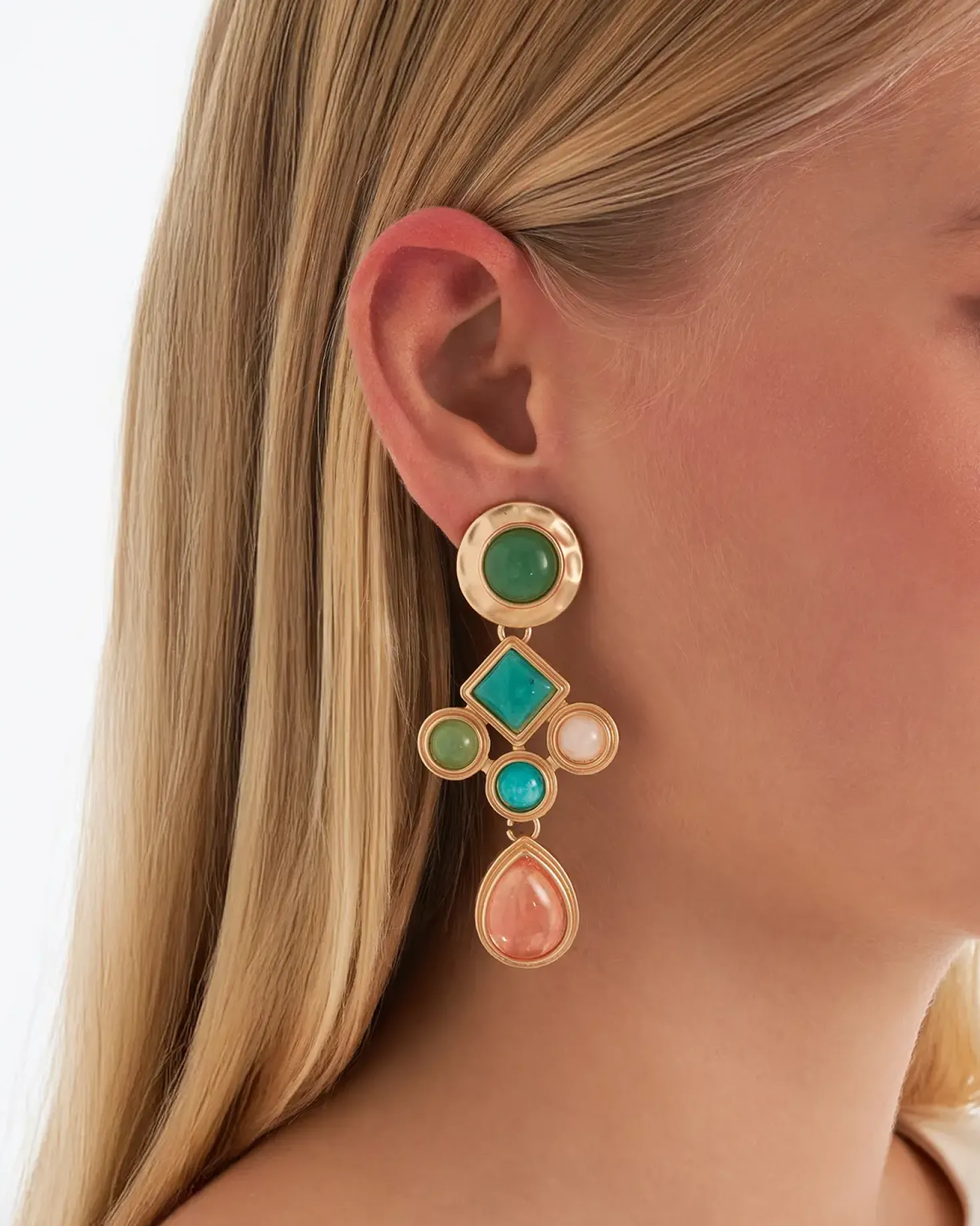 Boucles d'oreilles clips - Geometric Vintage