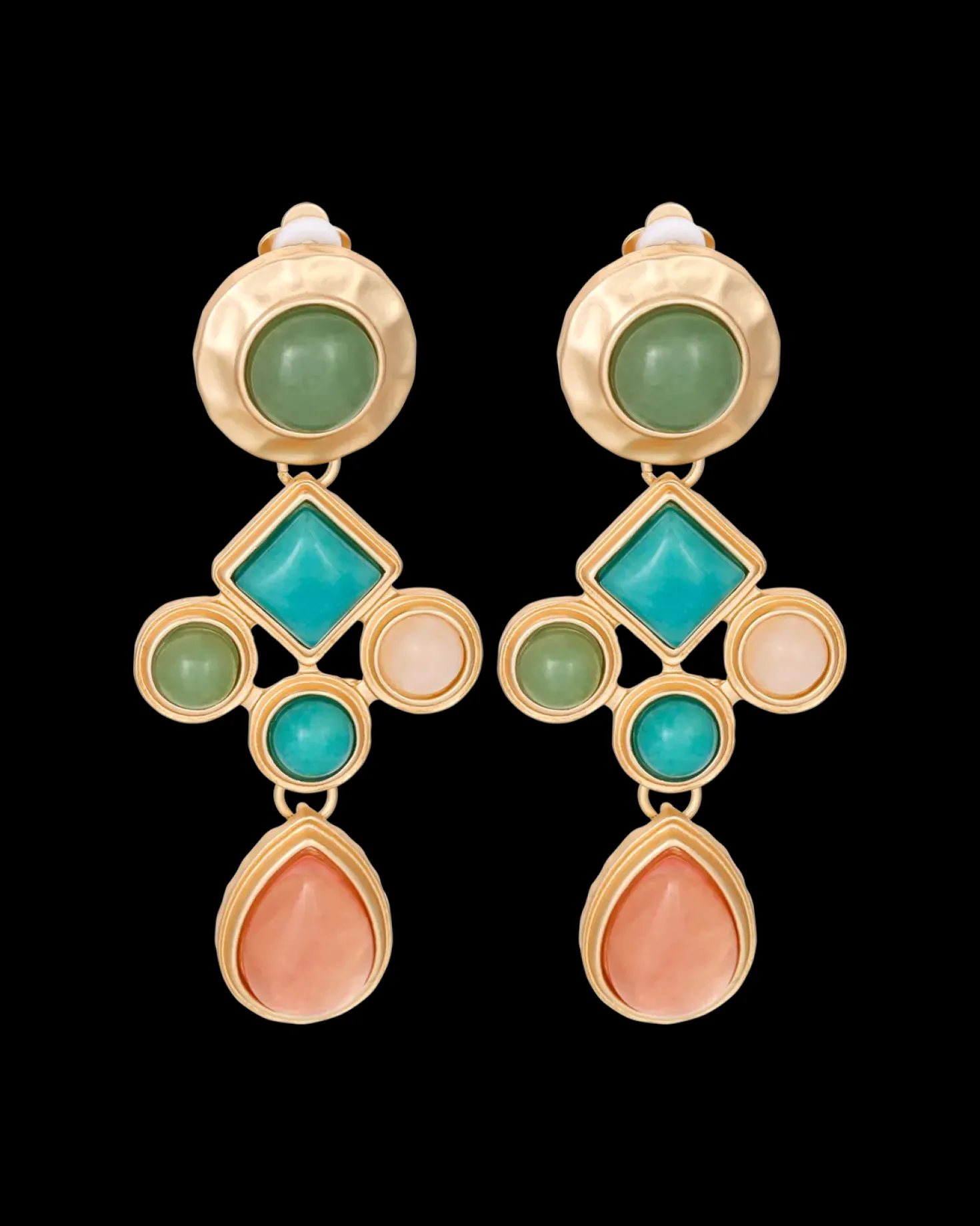 Boucles d'oreilles clips - Geometric Vintage
