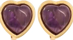Boucles d'oreilles clips - Purple Heart