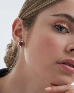 Boucles d'oreilles clips - Purple Heart