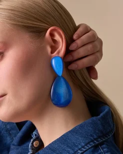 Boucles d'oreilles clips - Ocean Crackle