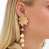 Boucles d'oreilles clips - Golden Flower