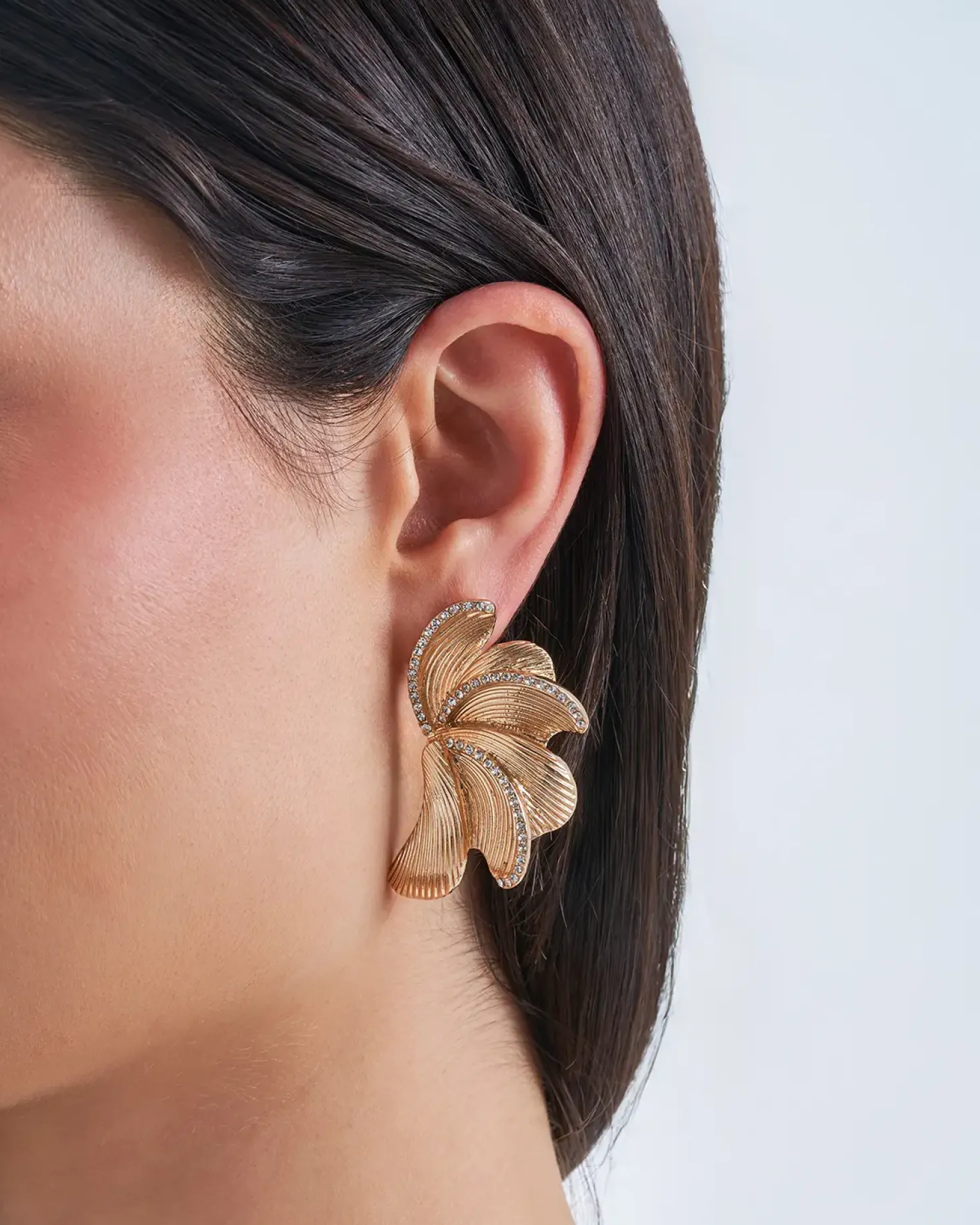 Boucles d'oreilles clips - Textured Swirl