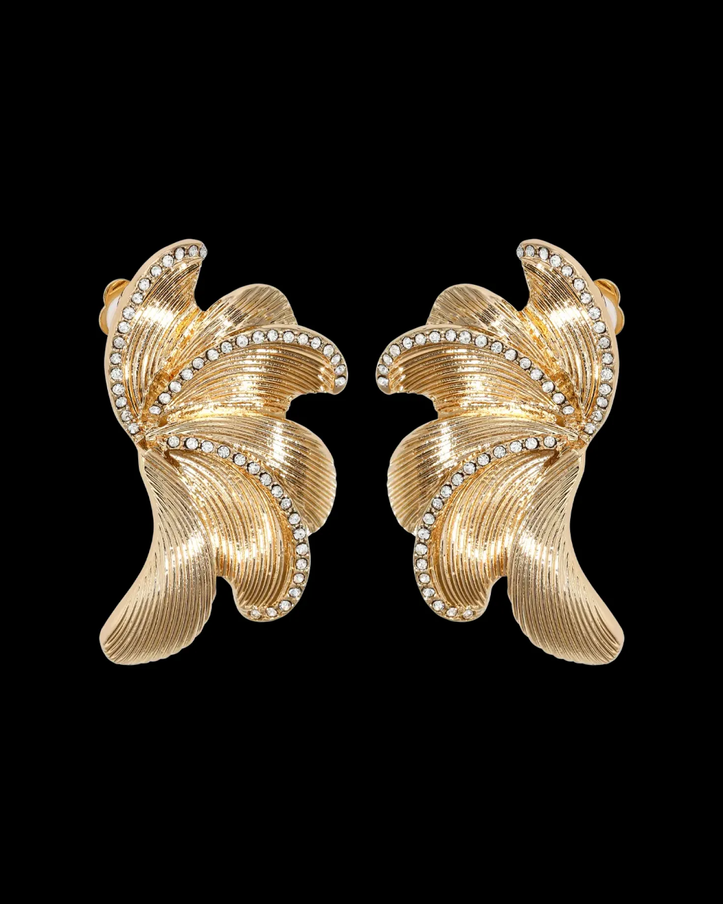Boucles d'oreilles clips - Textured Swirl
