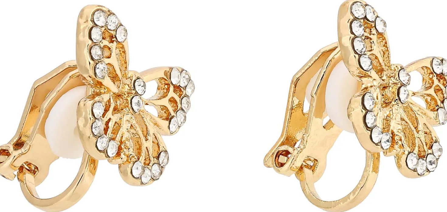 Boucles d'oreilles clips - Golden Butterfly