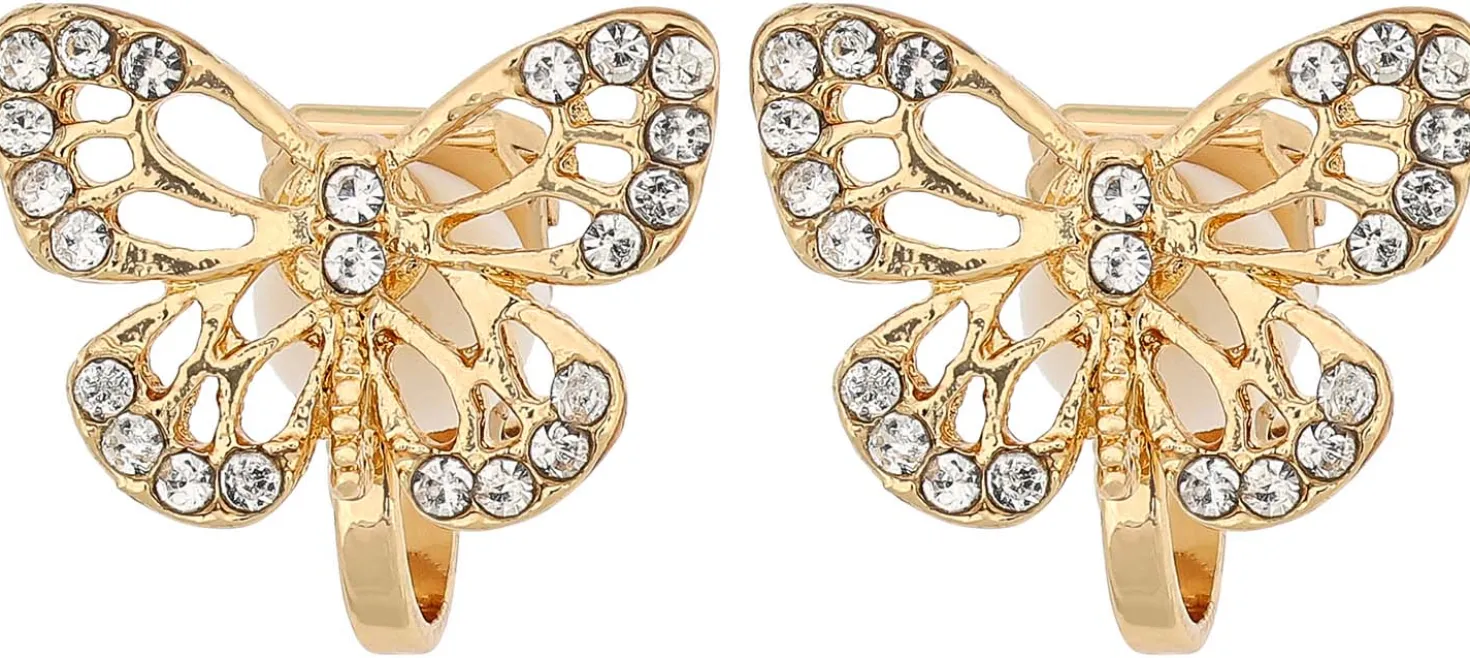 Boucles d'oreilles clips - Golden Butterfly