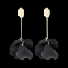 Boucles d'oreilles clips - Black Leaves