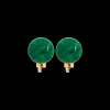Boucles d'oreilles clips - Moss Agate