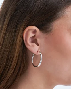 Boucles d'oreilles clips - Silver Hoops