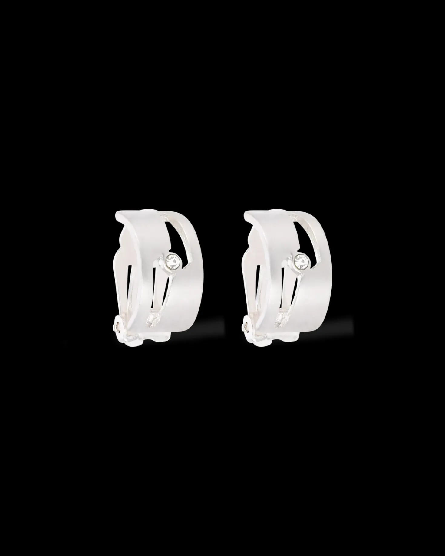 Boucles d'oreilles clips - Silver Creole