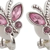 Boucles d'oreilles clips fille - Butterfly / rosa