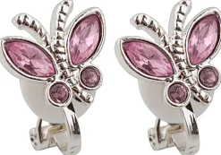 Boucles d'oreilles clips fille - Butterfly / rosa