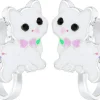 Boucles d'oreilles clips pour enfant - White Cutie