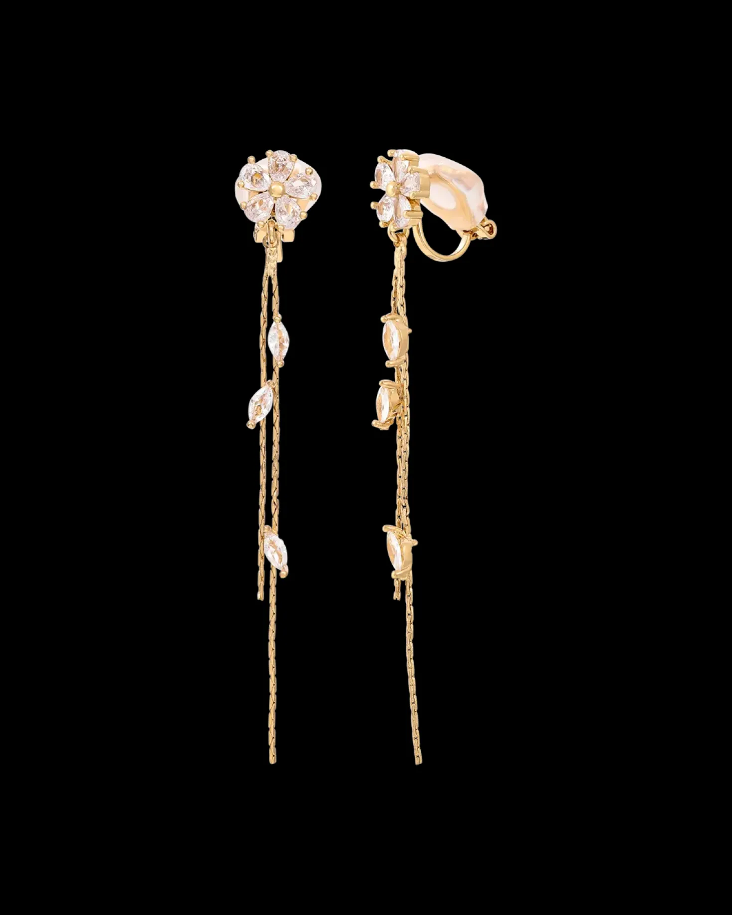 Boucles d'oreilles clips -Twinkling Blossom