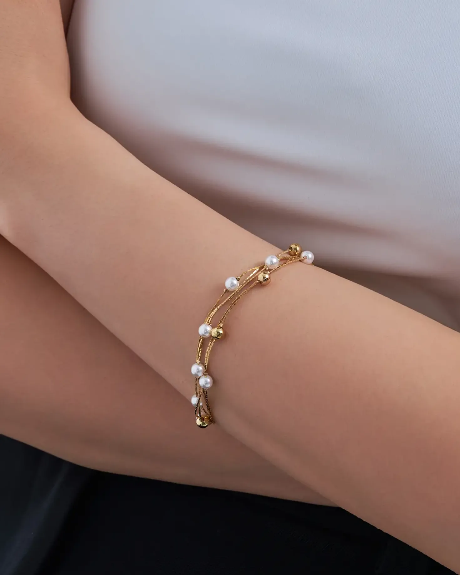 Bracelet - Pearly Rows