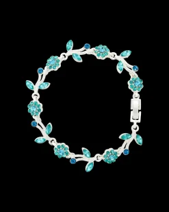 Bracelet - Pétales vertes en strass