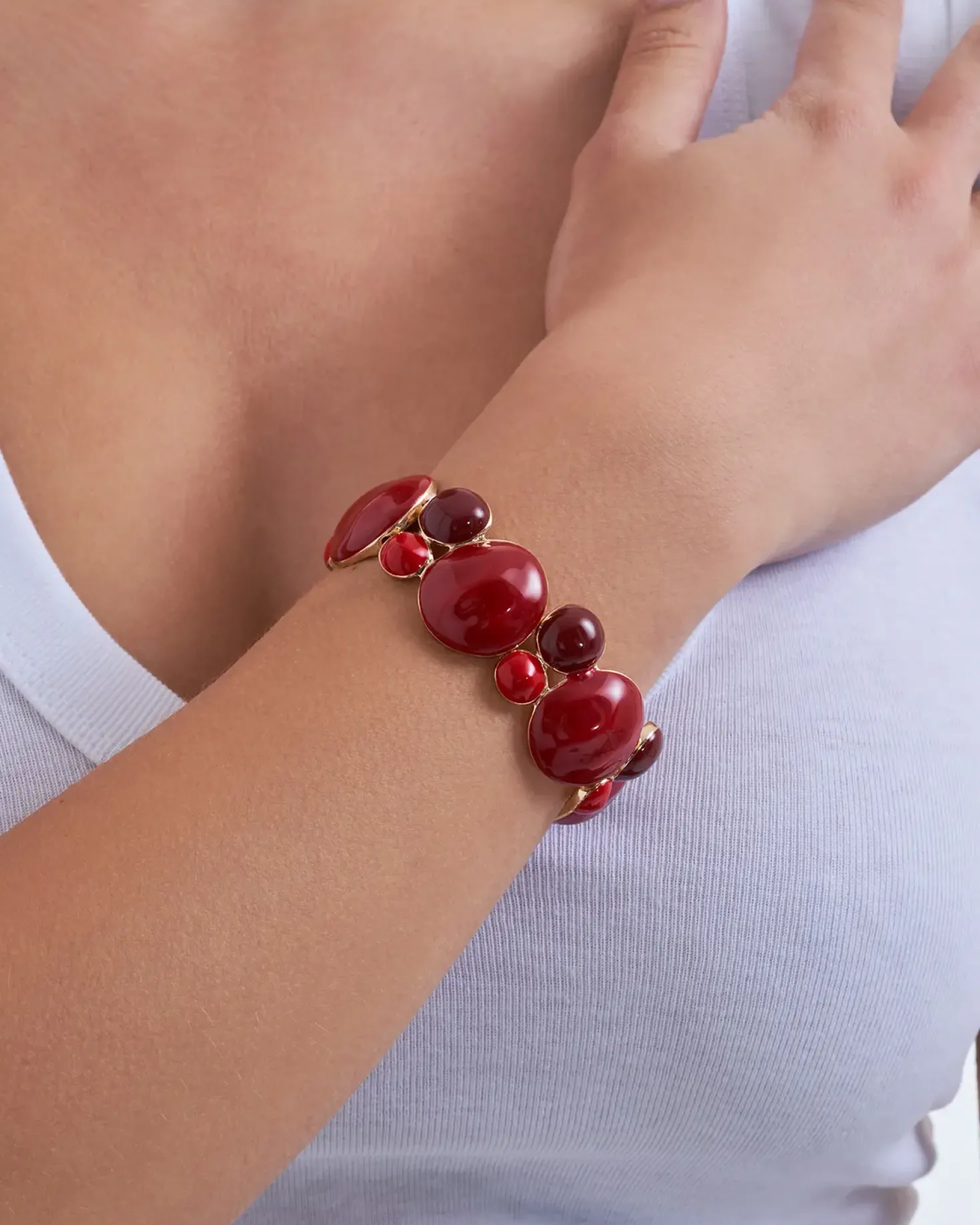 Bracelet - Red Shapes