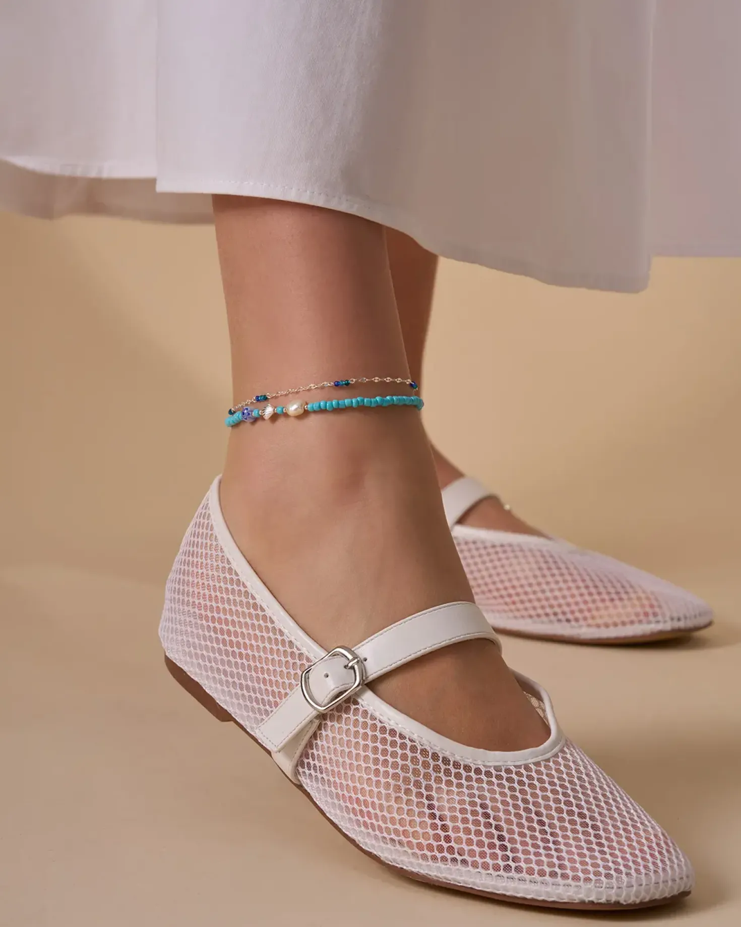 Bracelet de cheville - Blue Sequins