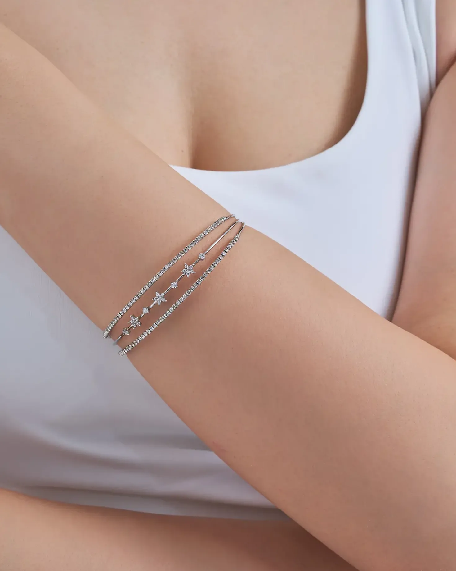Bracelet jonc - Floral Shimmer