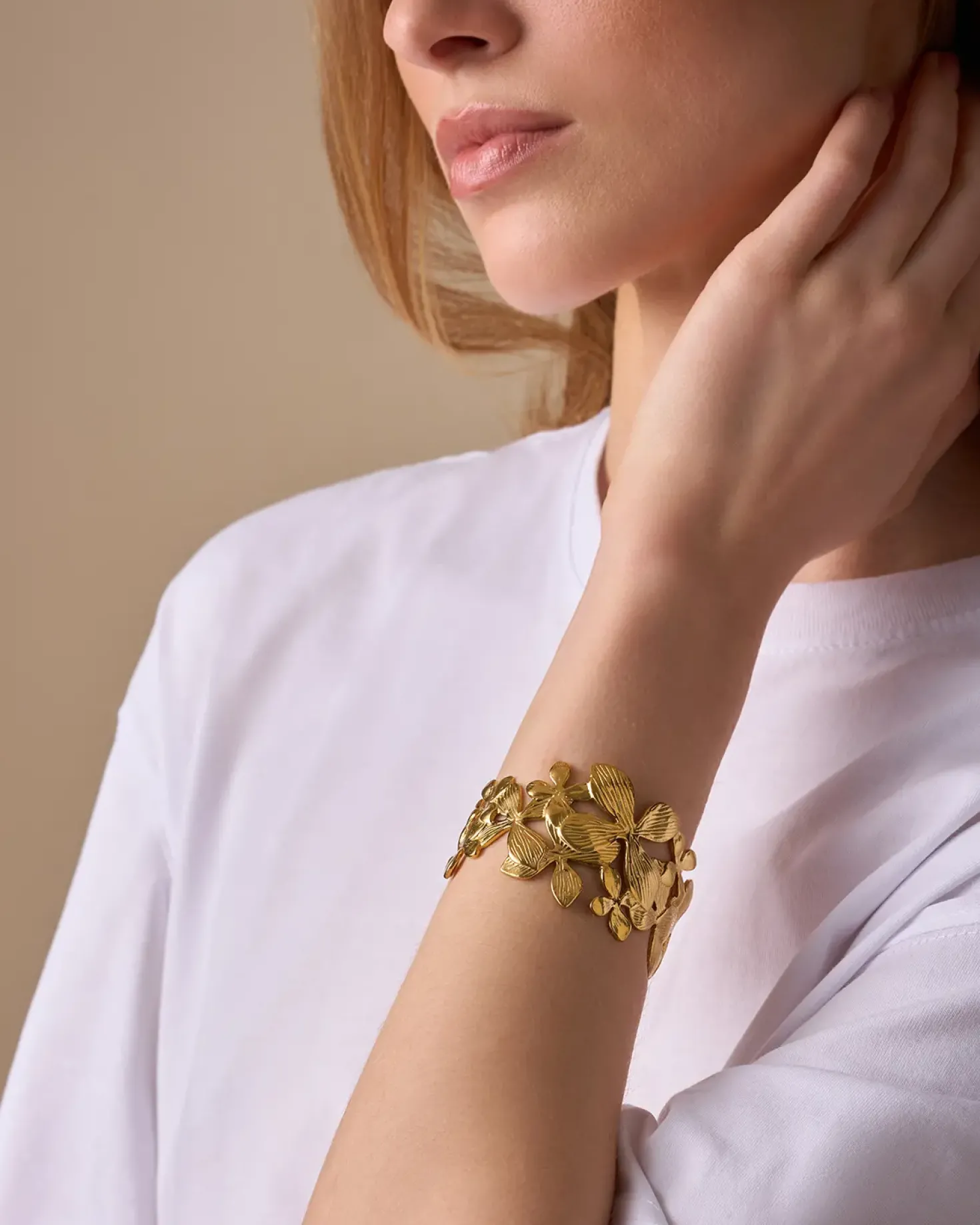 Bracelet jonc - Golden Garden
