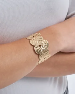 Bracelet jonc - Hammered Leaves
