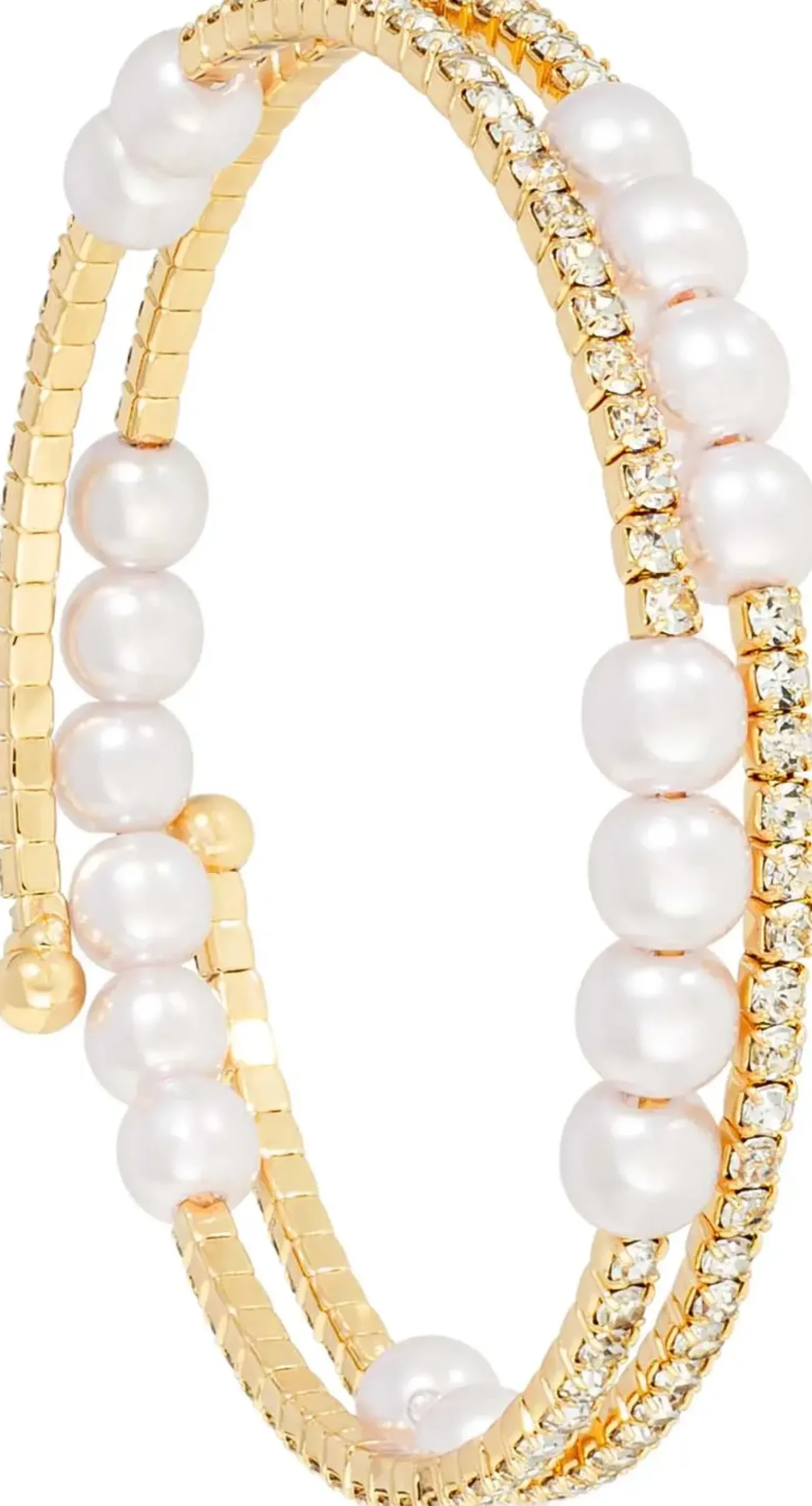 Bracelet jonc - White Pearls
