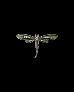 Broche - Green Dragonfly