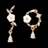 Clous d'oreilles - Asymmetrical Flowers