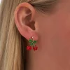 Clous d'oreilles - Beaded Cherry