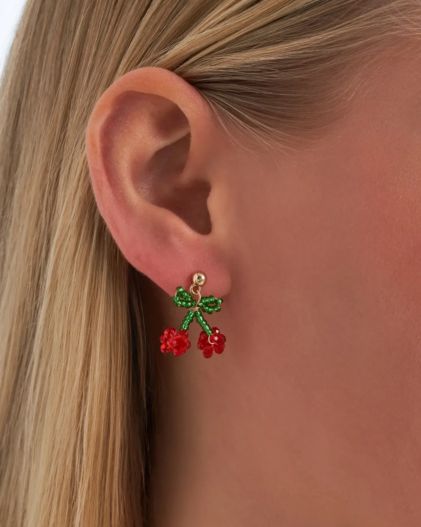 Clous d'oreilles - Beaded Cherry